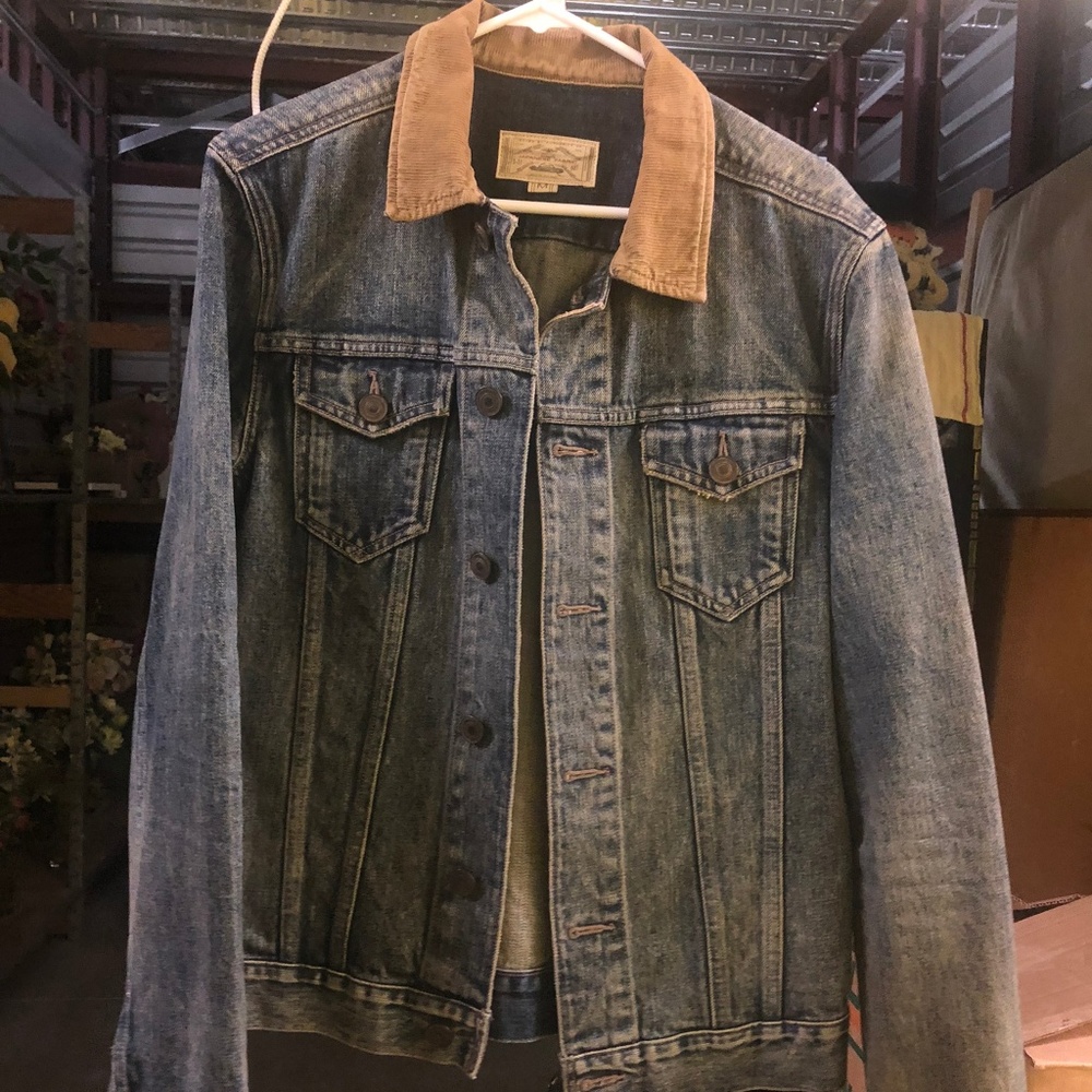 JEAN JACKET CORDUROY COLLAR JAPANESE FABRIC
